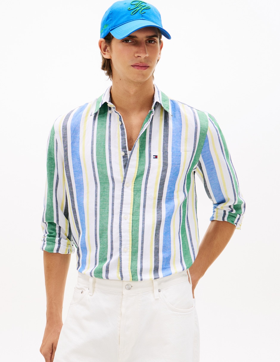 Camisa casual manga larga para hombre