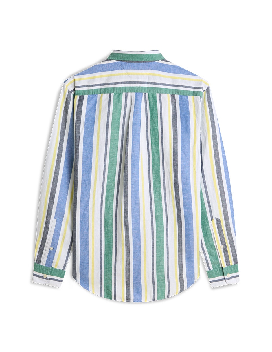 Camisa casual manga larga para hombre 4