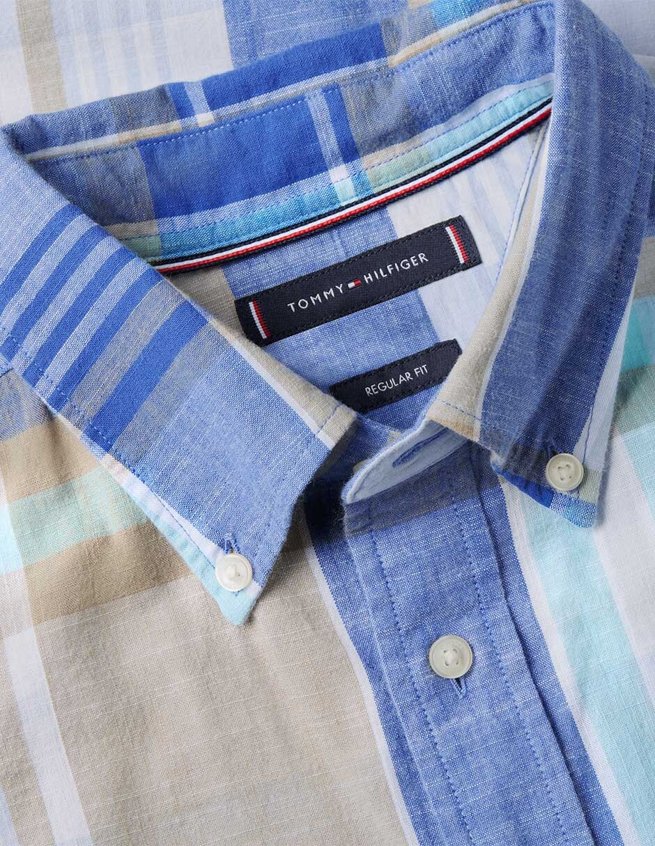 Camisa casual de algodón manga larga para hombre 4