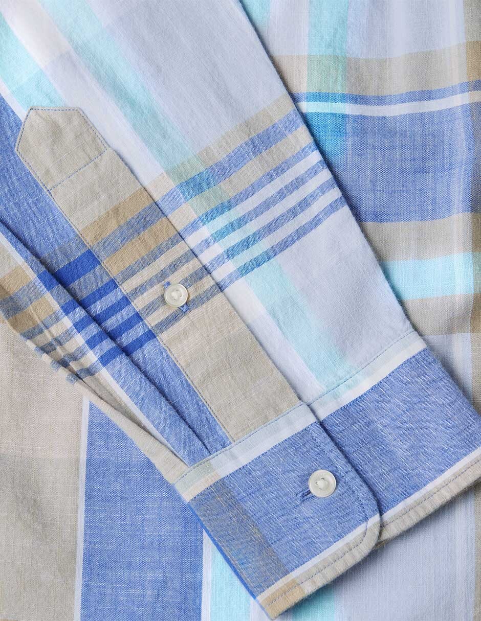 Camisa casual de algodón manga larga para hombre 5