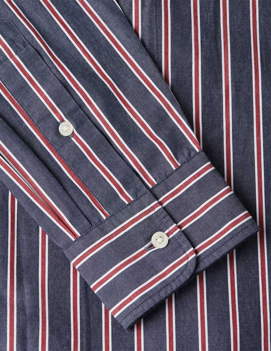 Camisa casual de algodón manga larga para hombre 4
