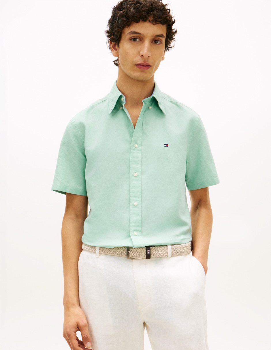 Camisa casual Hilfiger manga corta para hombre Camisa casual Hilfiger manga corta para hombre
