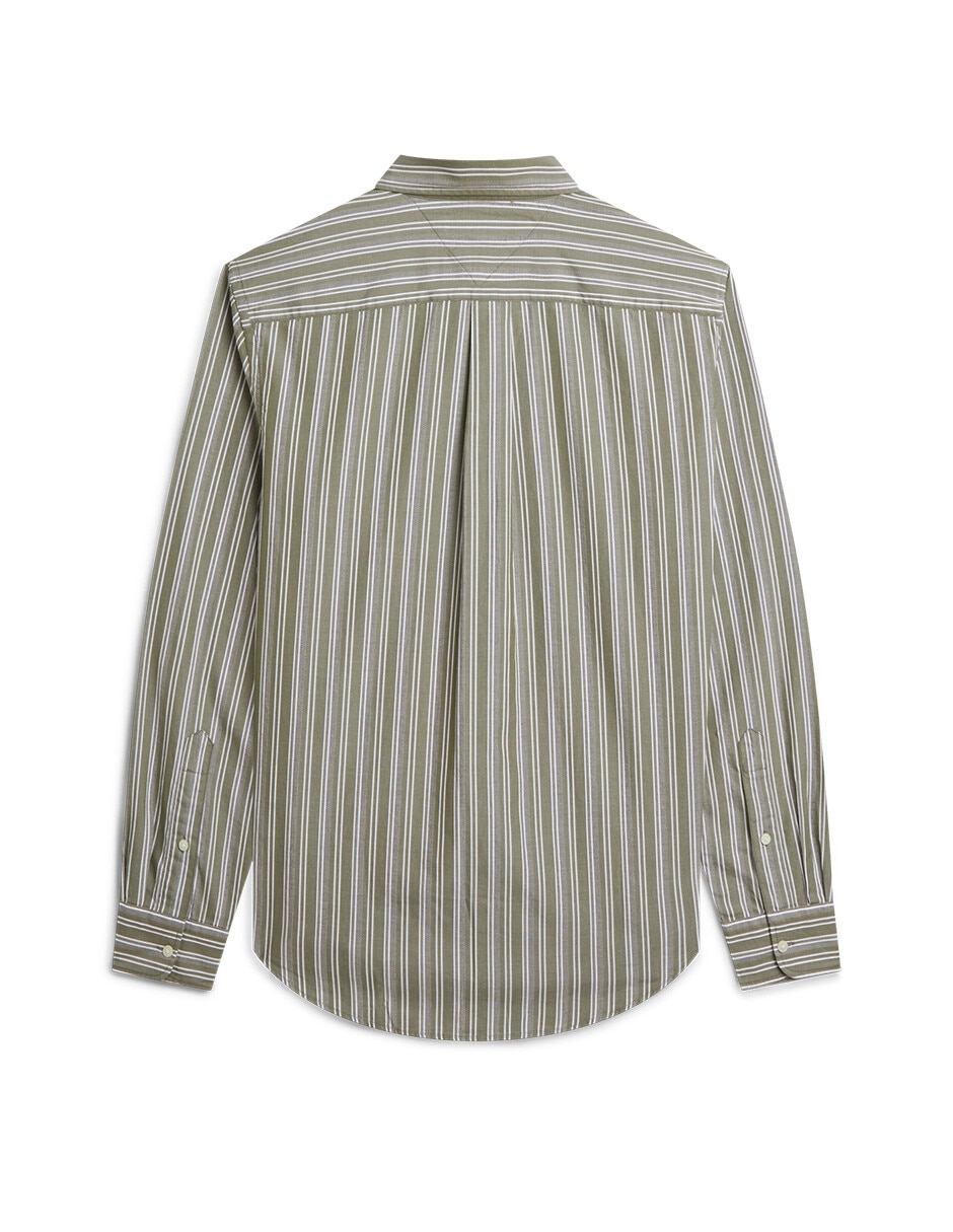 Camisa casual Hilfiger de algodón manga larga para hombre 3