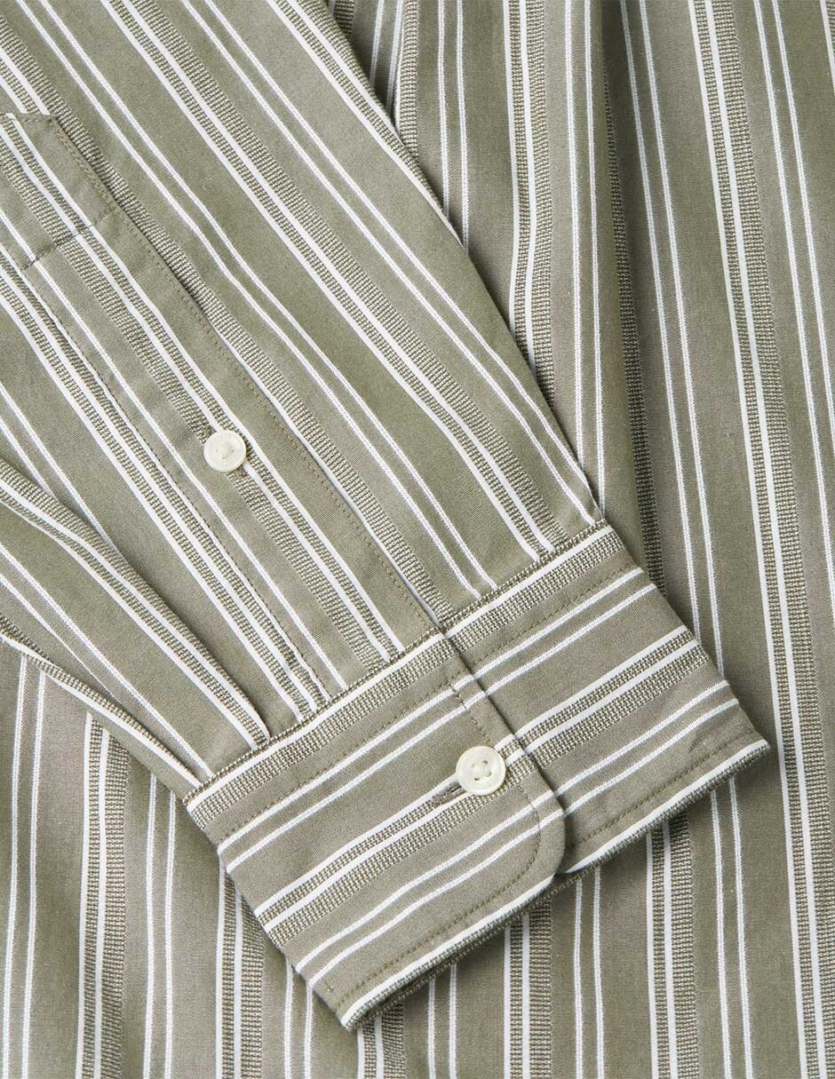 Camisa casual Hilfiger de algodón manga larga para hombre 4