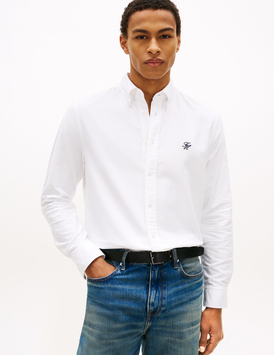 Camisa casual de algodón manga larga para hombre Camisa casual de algodón manga larga para hombre
