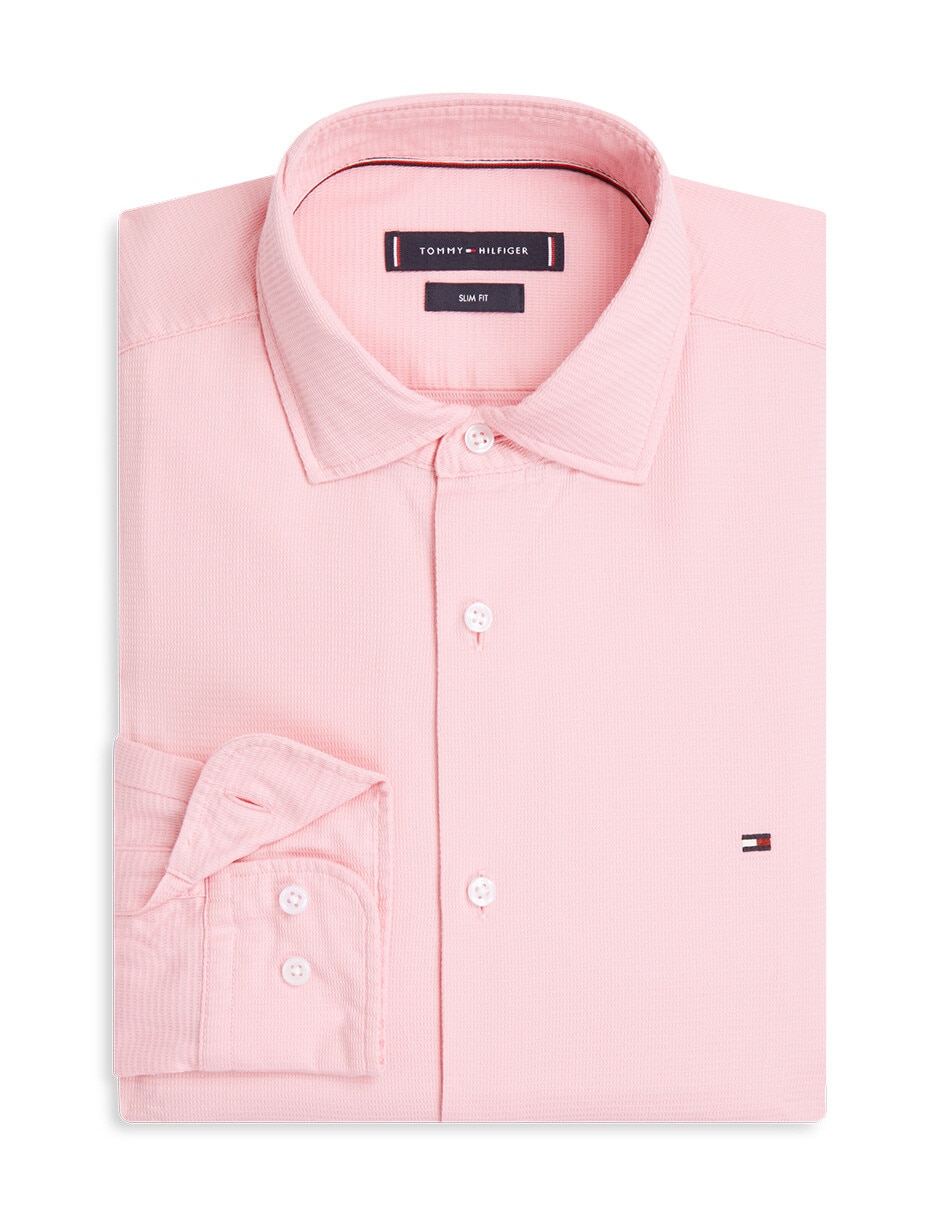 Camisa casual Hilfiger de algodón manga larga para hombre 5