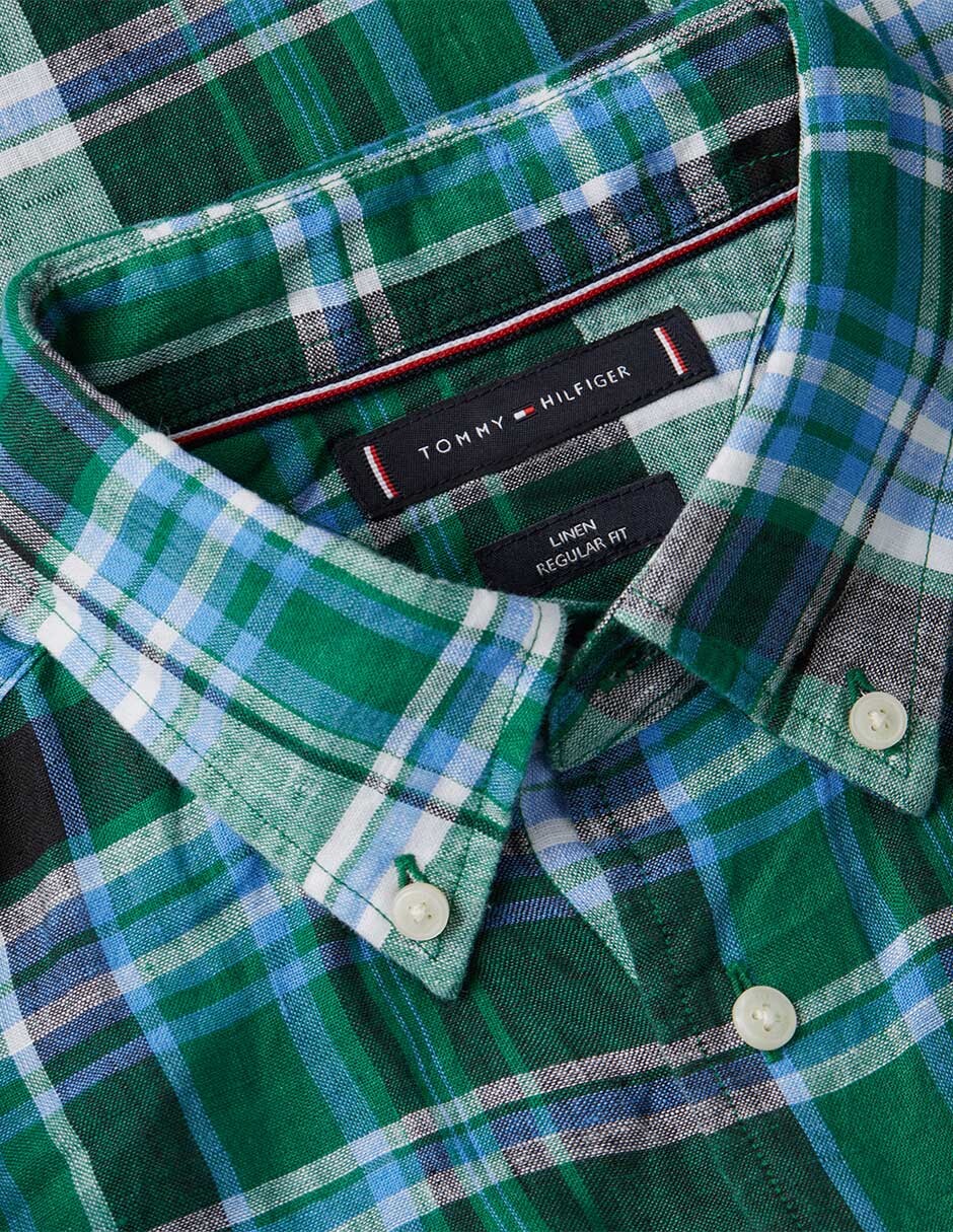 Camisa casual de lino manga larga para hombre 5