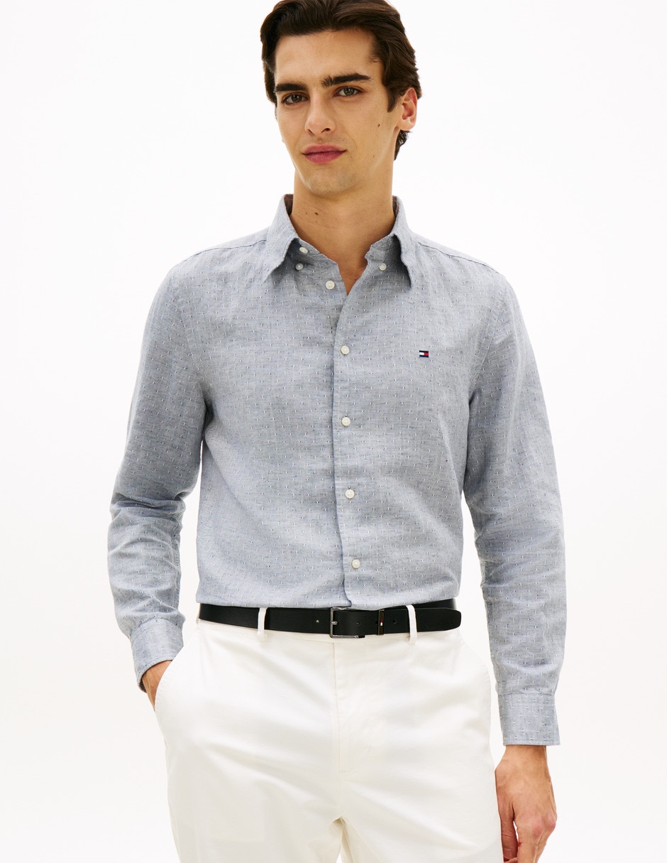 Camisa casual manga larga para hombre