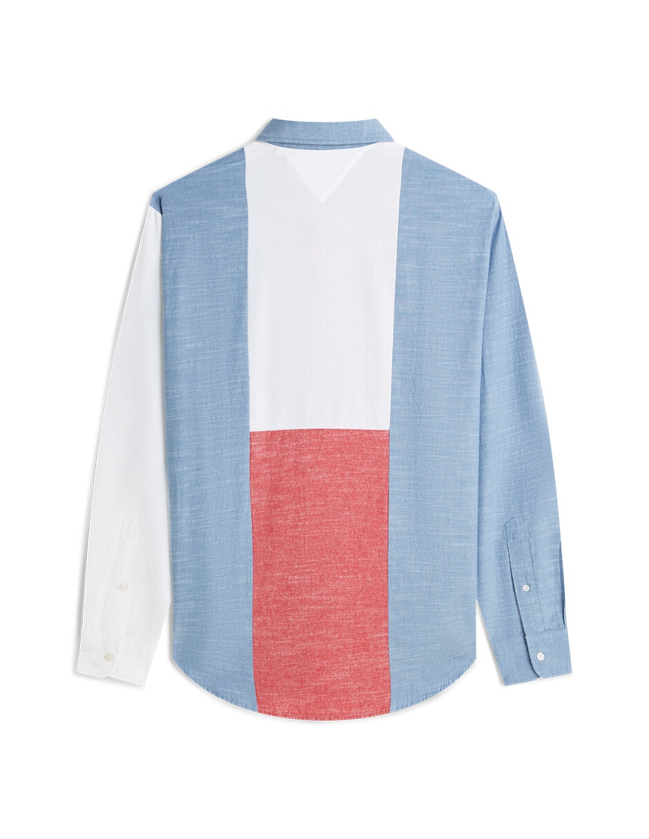 Camisa casual Hilfiger de algodón manga larga para hombre 2