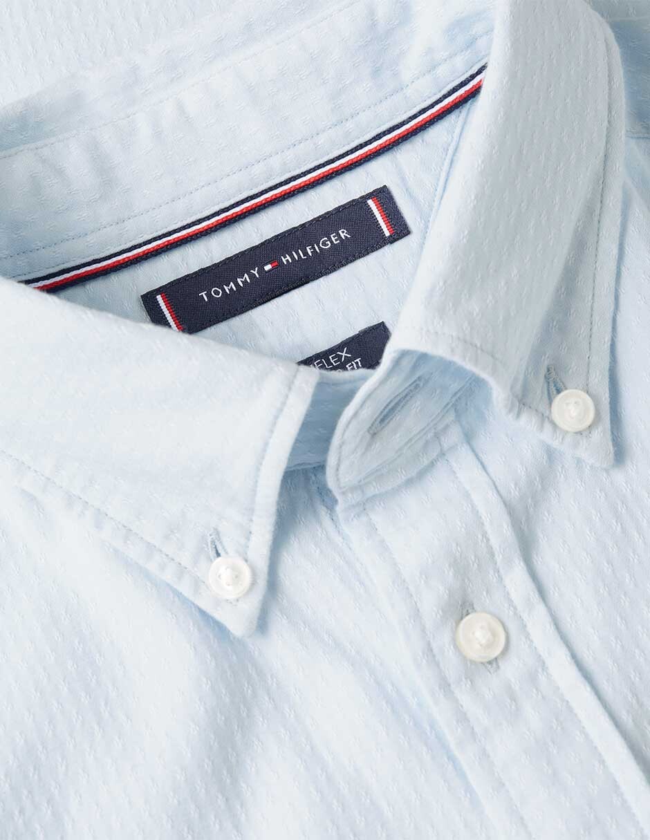 Camisa casual Hilfiger de algodón manga larga para hombre 3