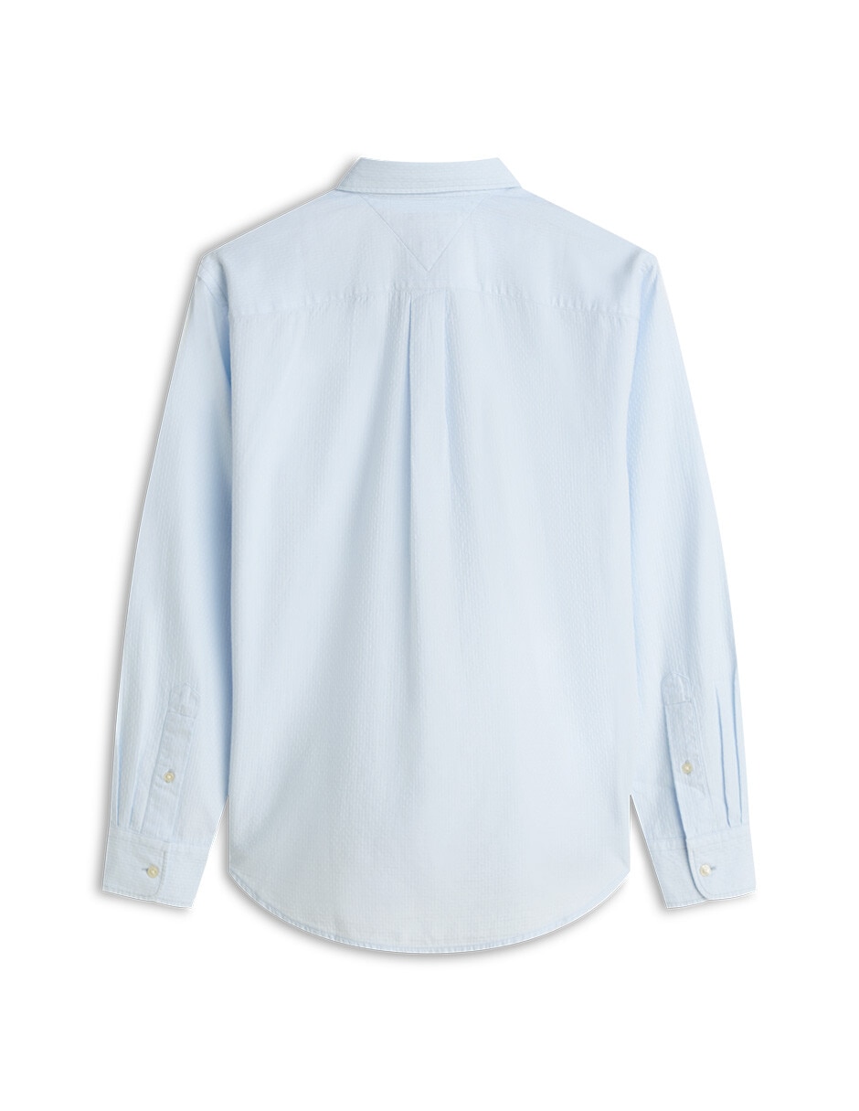 Camisa casual Hilfiger de algodón manga larga para hombre 4