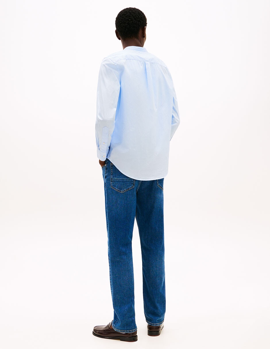Camisa casual Hilfiger de algodón manga larga para hombre 3