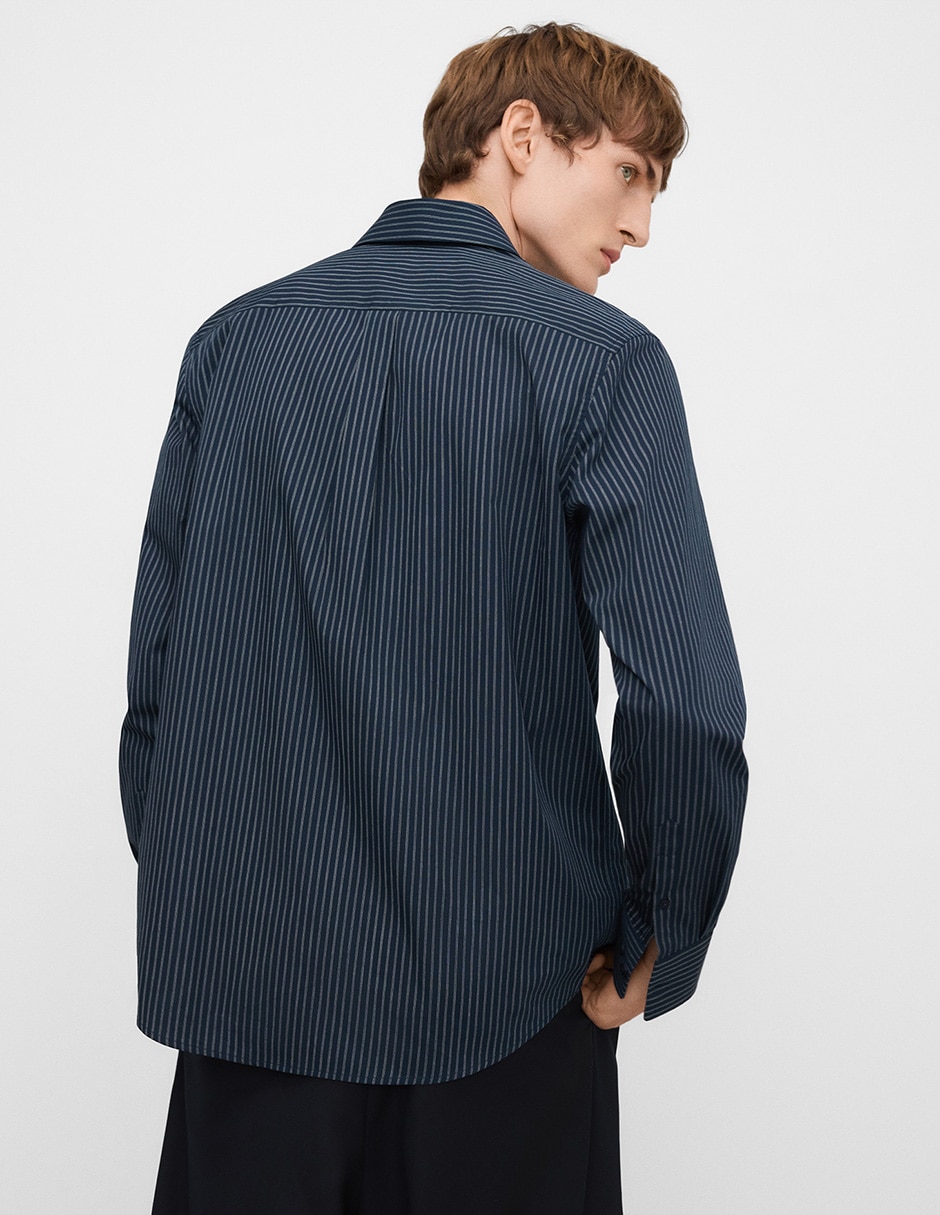 Camisa casual de algodón manga larga para hombre 3