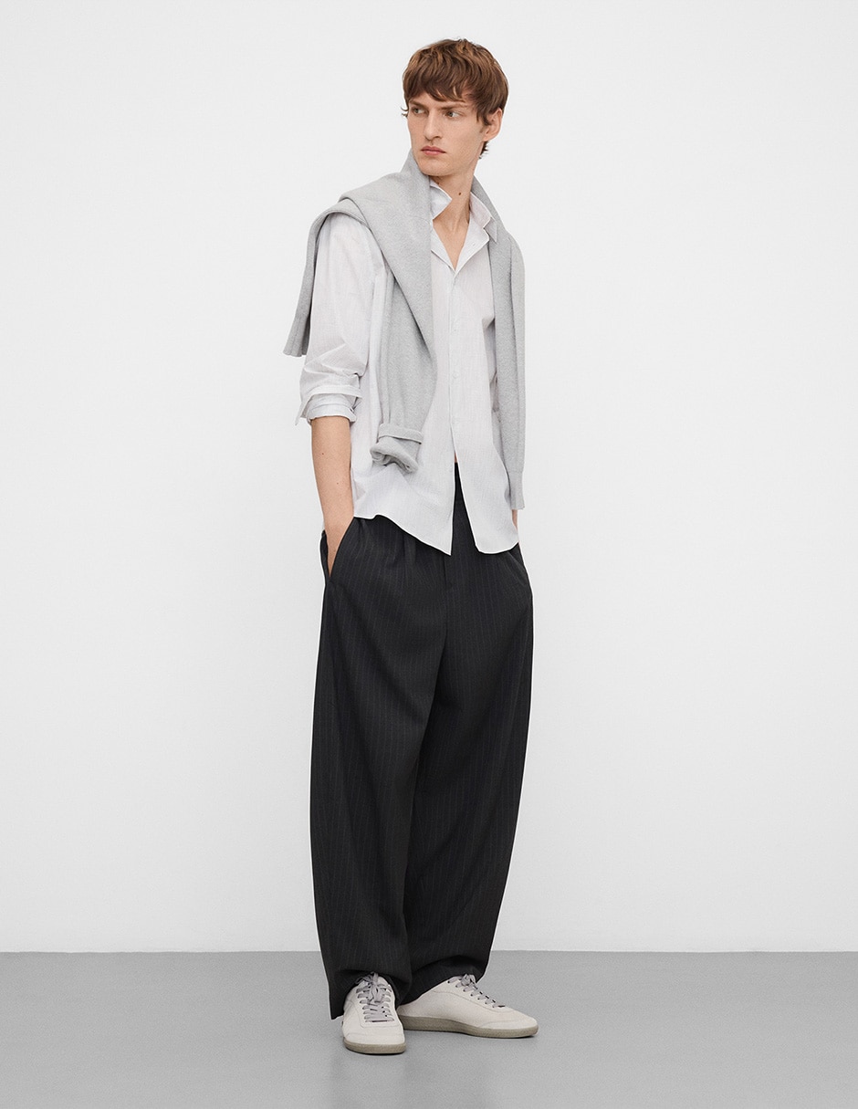 Camisa casual de algodón manga larga para hombre 2