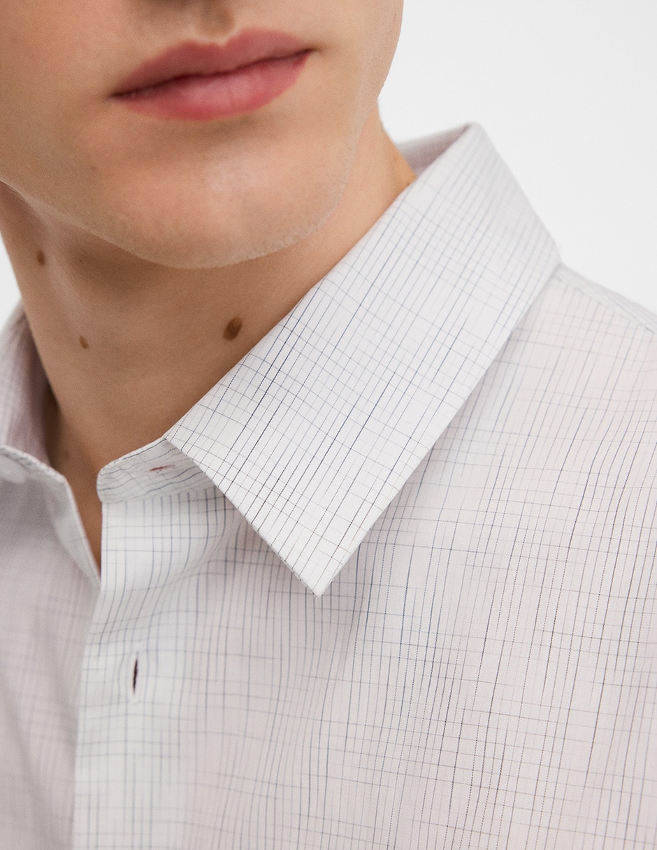 Camisa casual de algodón manga larga para hombre 4