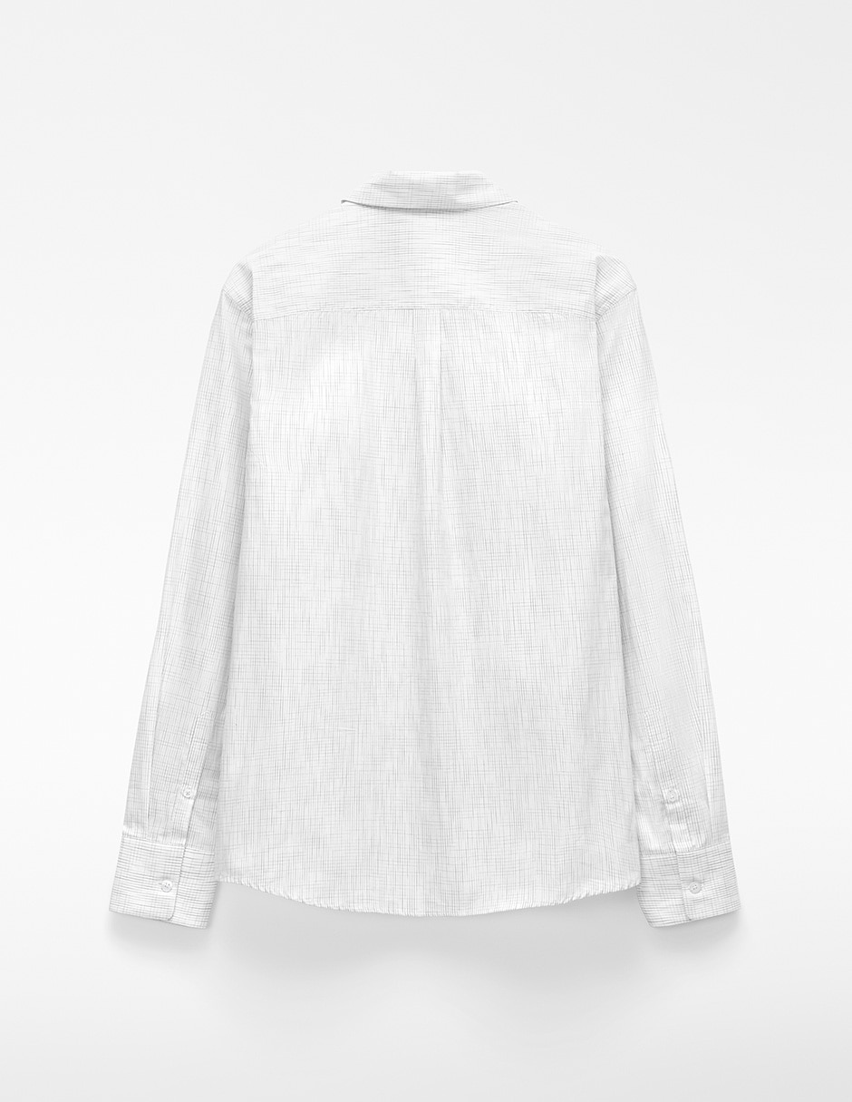 Camisa casual de algodón manga larga para hombre 6