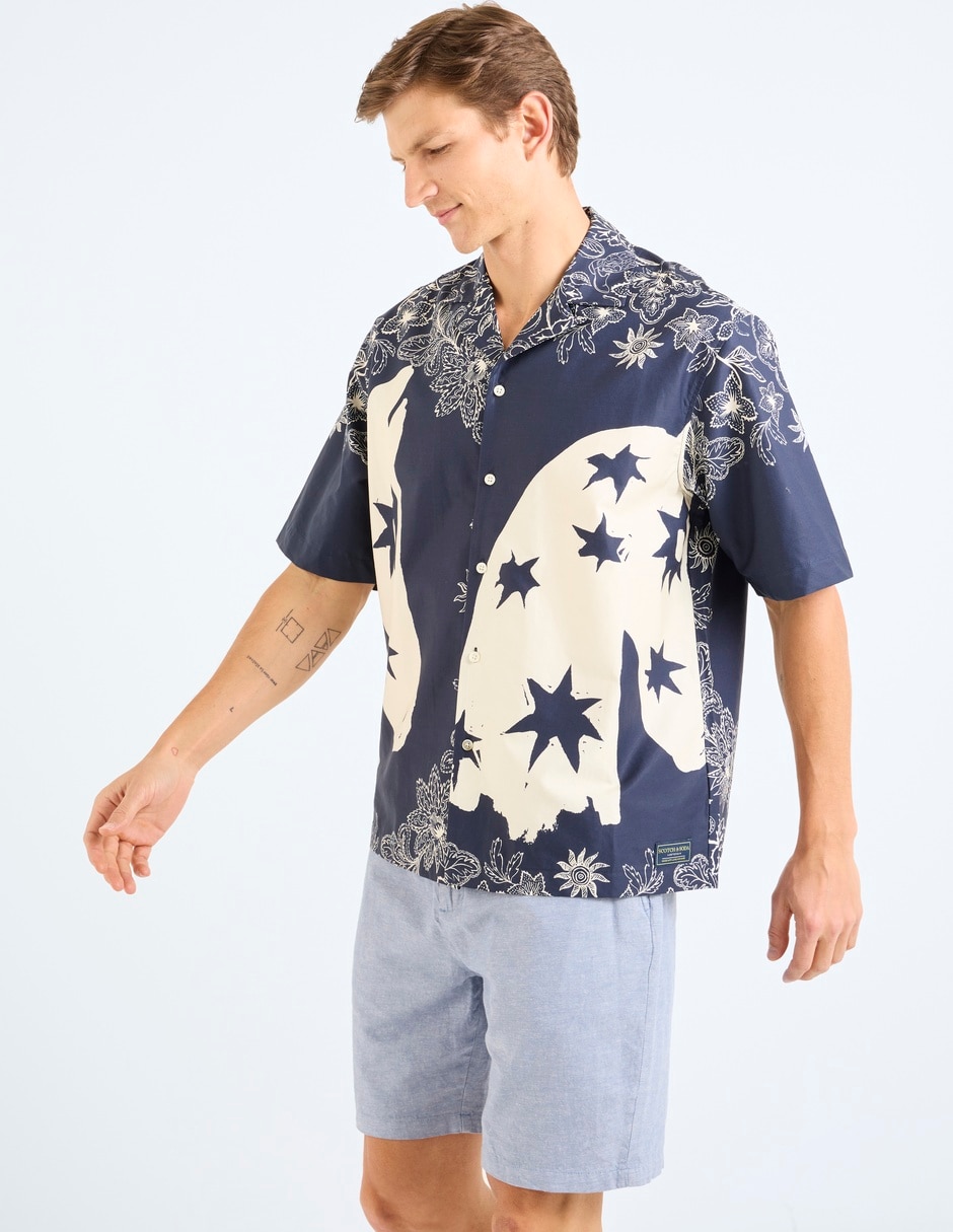 Camisa casual de lyocell manga corta para hombre 2