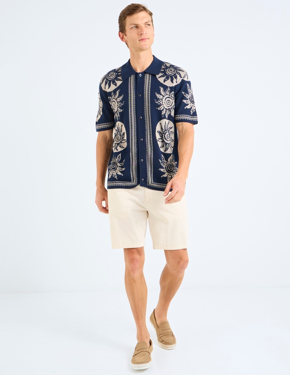 Camisa casual de algodón manga corta para hombre 3