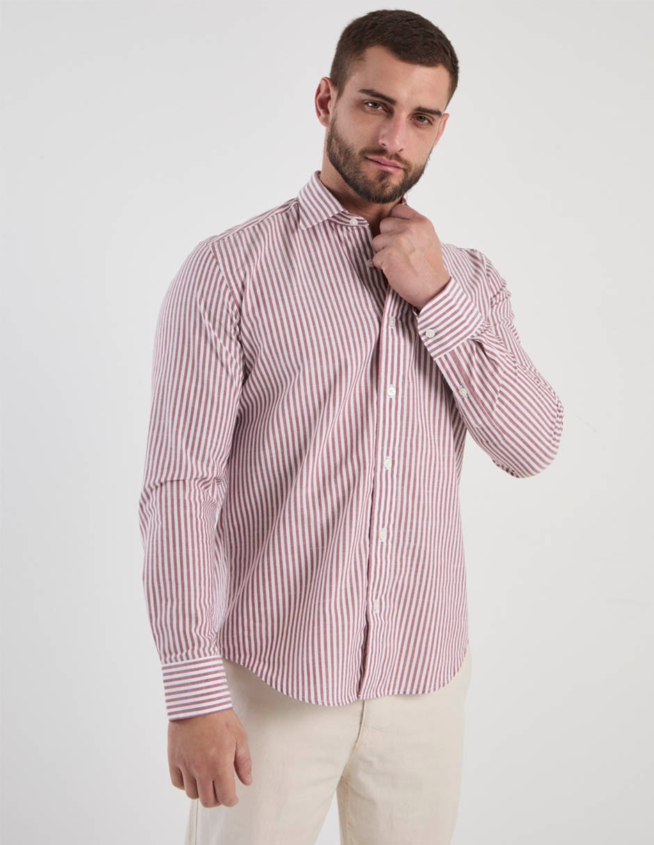 Camisa casual de algodón manga larga para hombre Camisa casual de algodón manga larga para hombre
