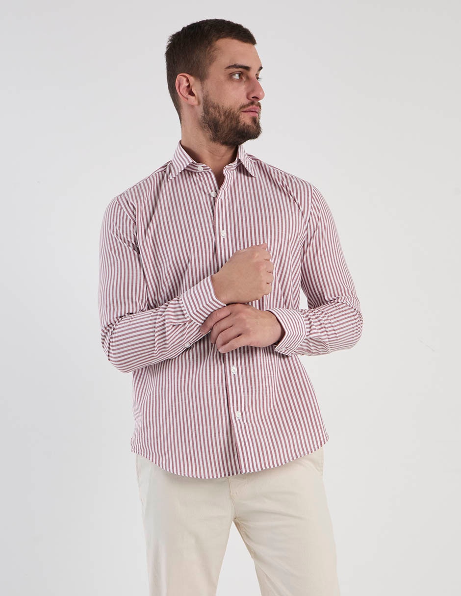 Camisa casual de algodón manga larga para hombre 2