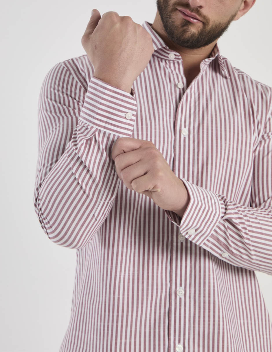 Camisa casual de algodón manga larga para hombre 5