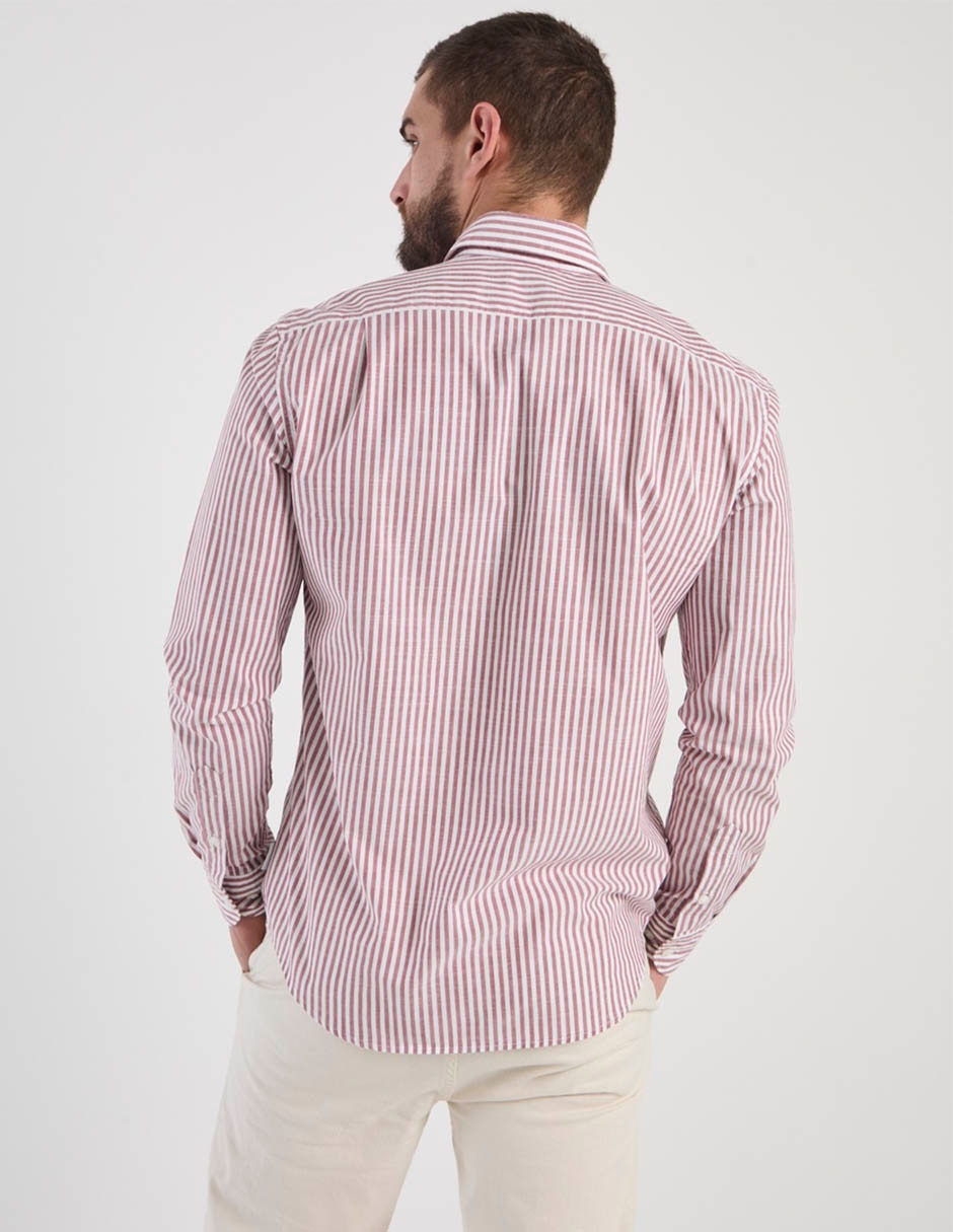 Camisa casual de algodón manga larga para hombre 6