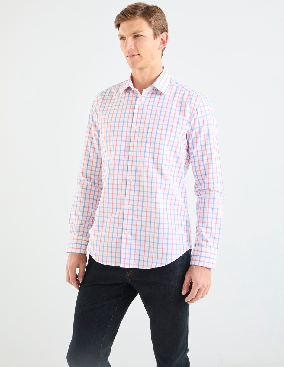 Camisa casual de algodón manga larga para hombre Camisa casual de algodón manga larga para hombre