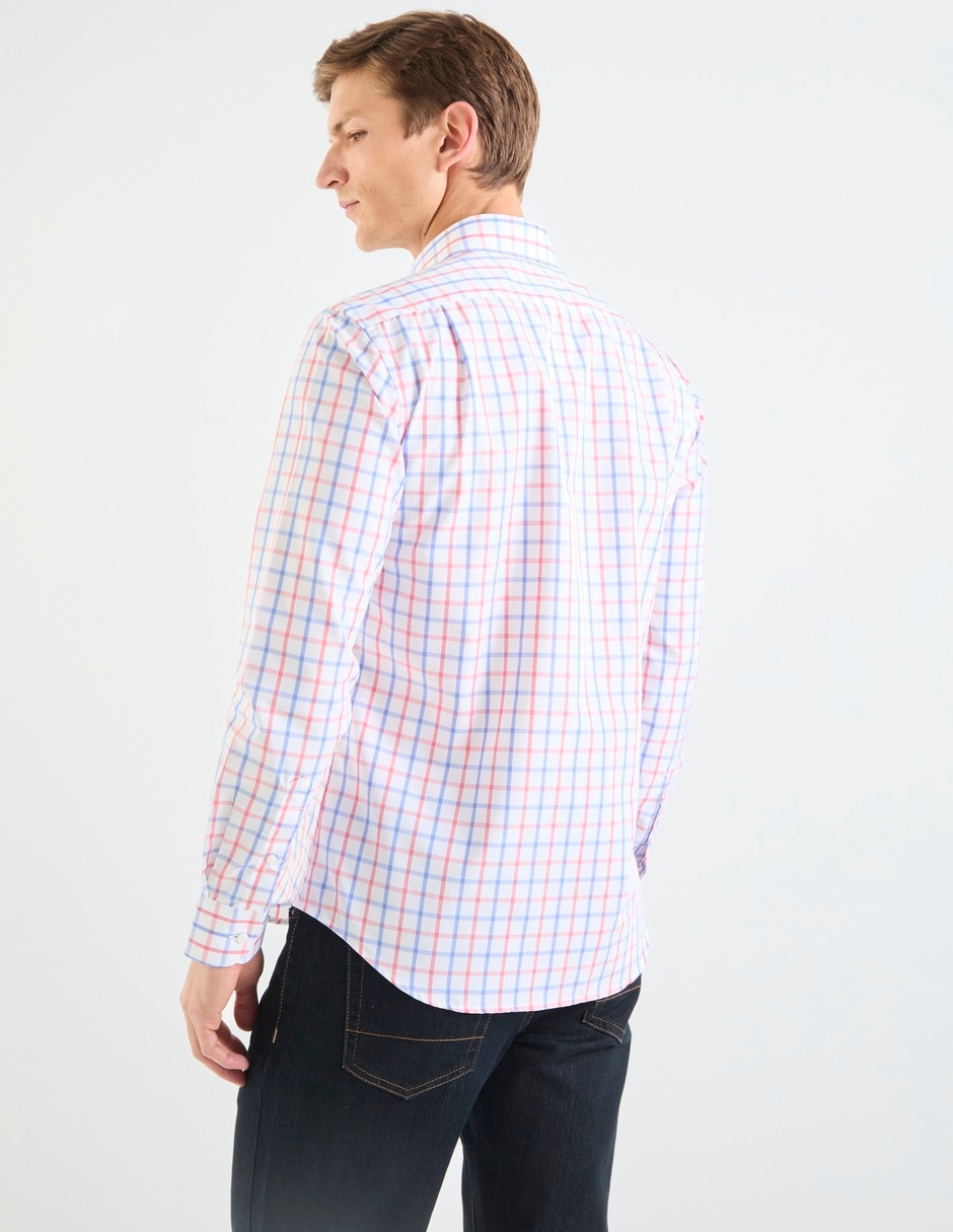 Camisa casual de algodón manga larga para hombre 6