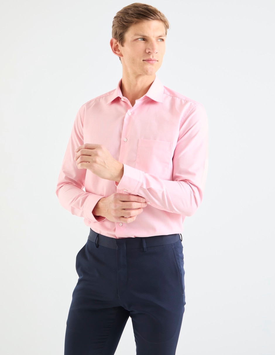 Camisa de vestir de algodón manga larga para hombre 2