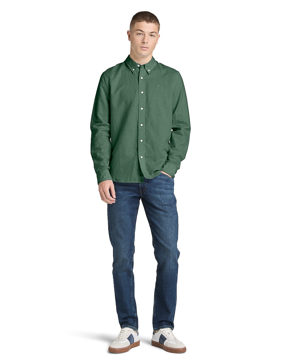 Camisa casual manga larga para hombre 3