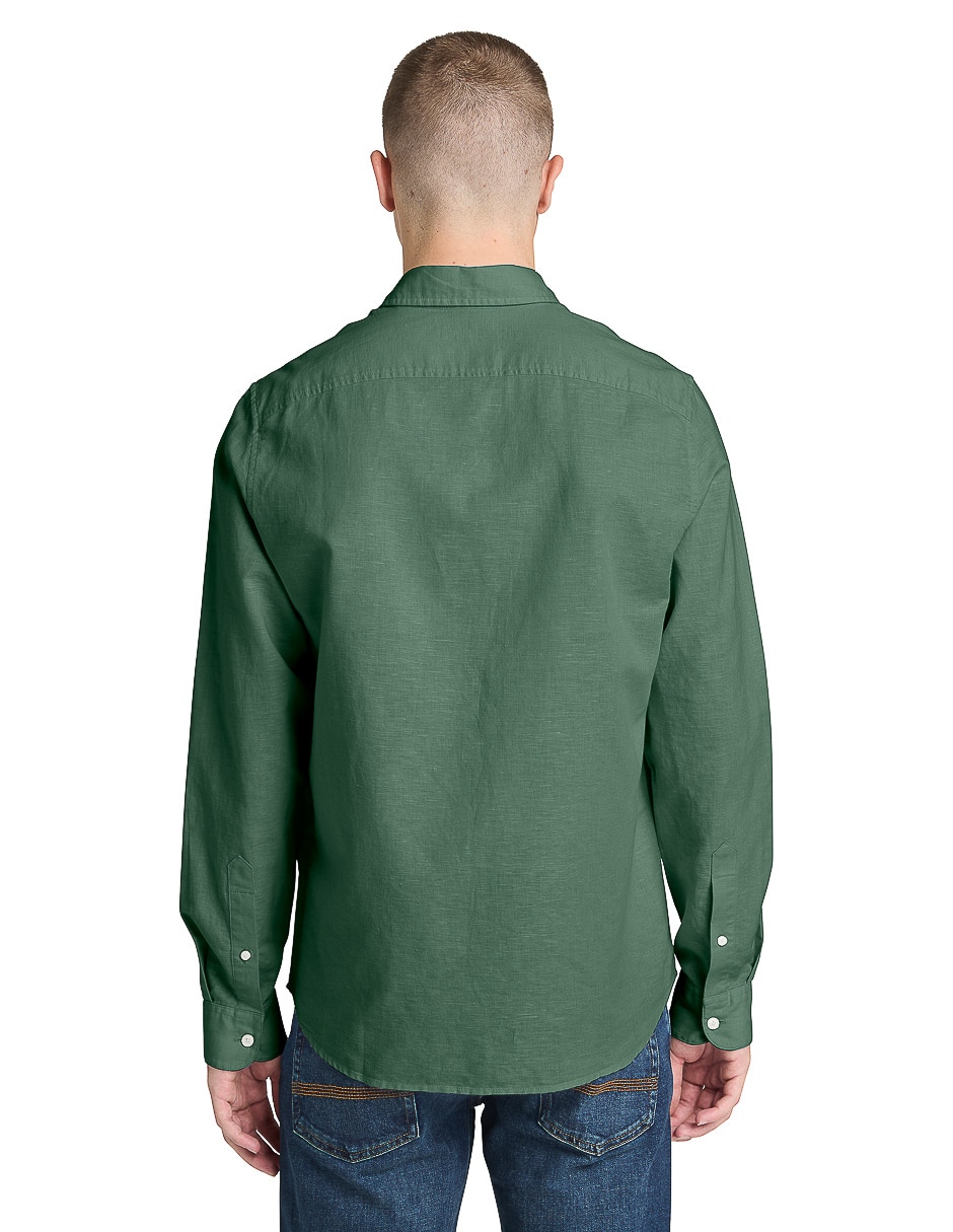 Camisa casual manga larga para hombre 4