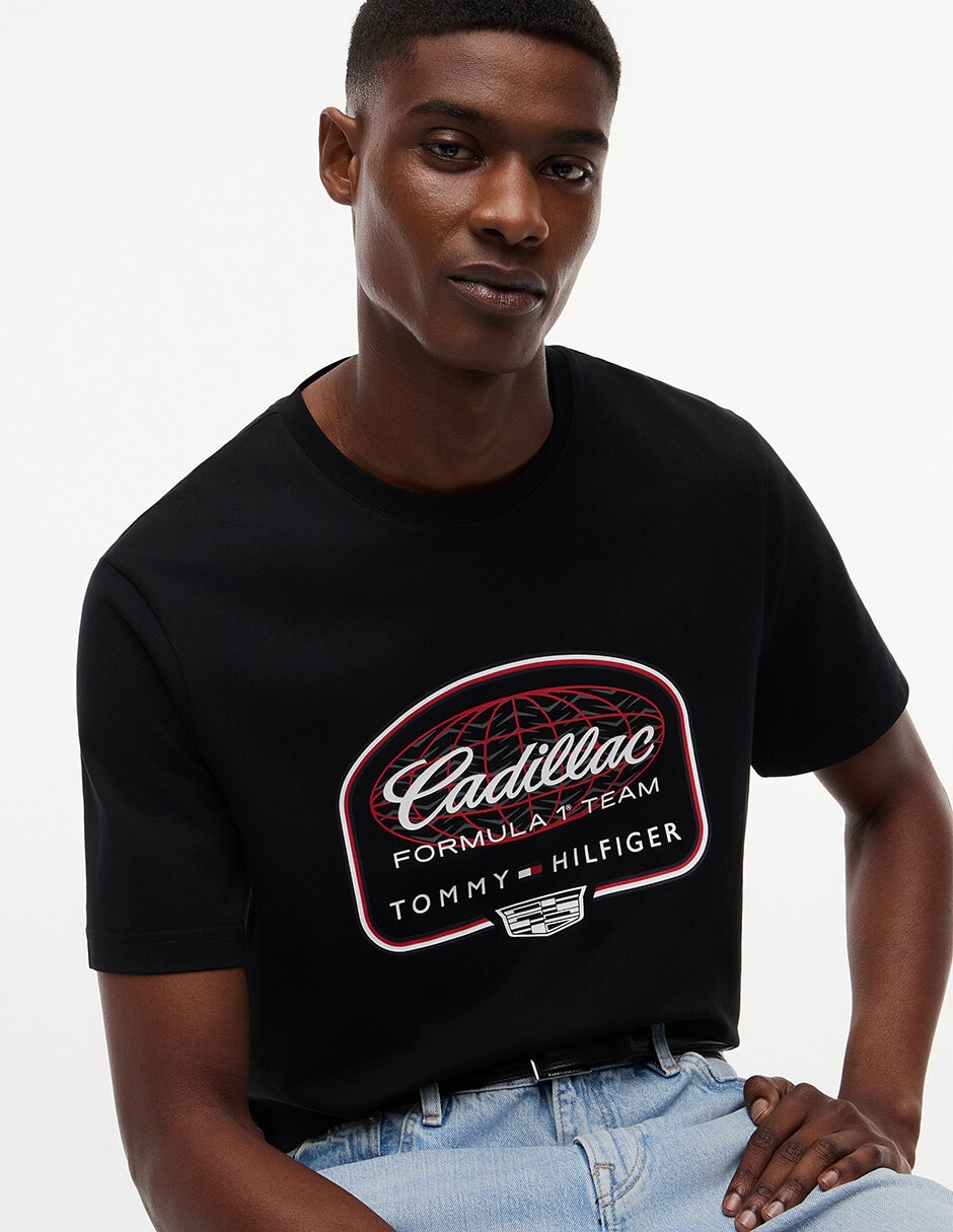 Playera Cadillac F1 Script cuello redondo para hombre 2