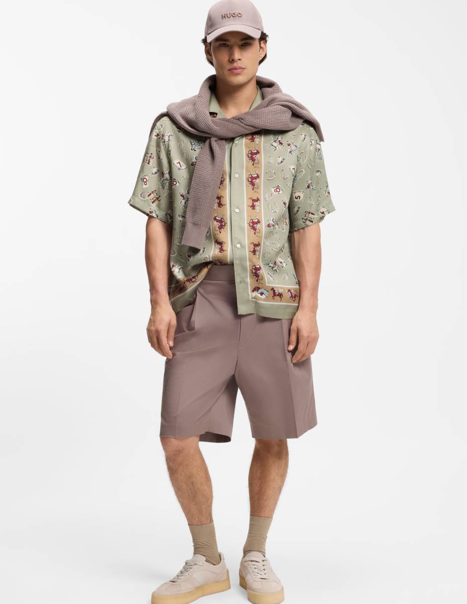 Camisa casual de lyocell manga corta para hombre 3