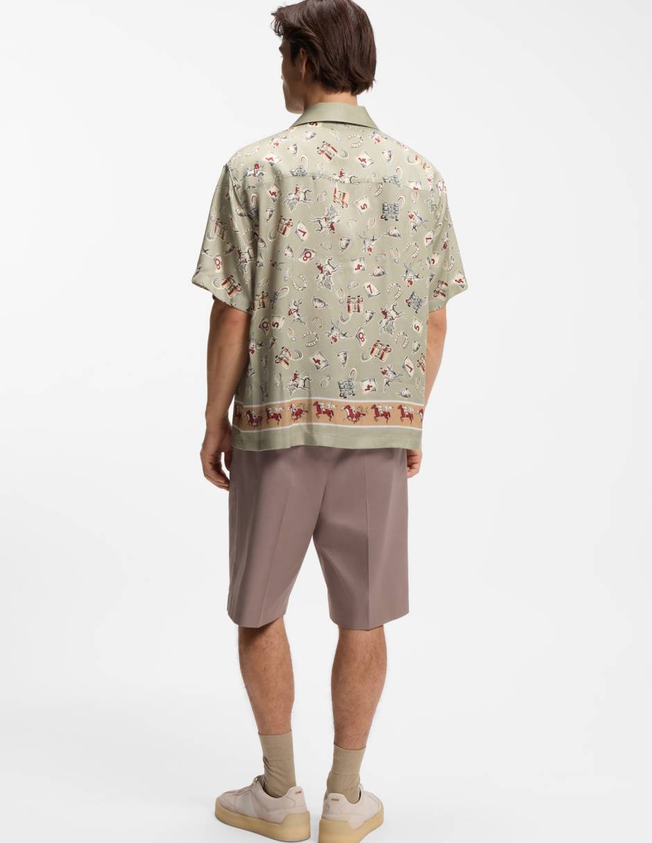 Camisa casual de lyocell manga corta para hombre 6
