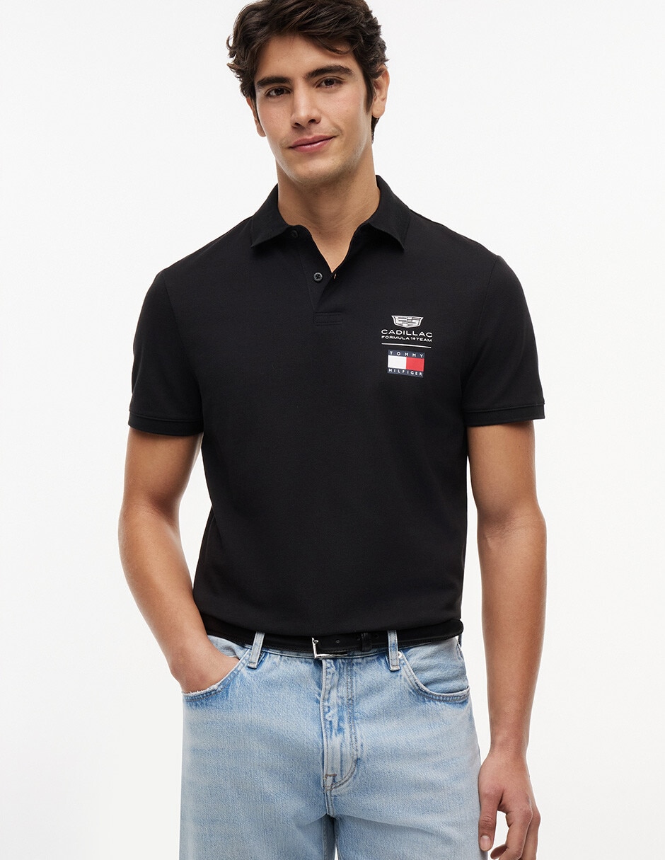 Playera tipo polo Cadillac F1 Co Branded para hombre