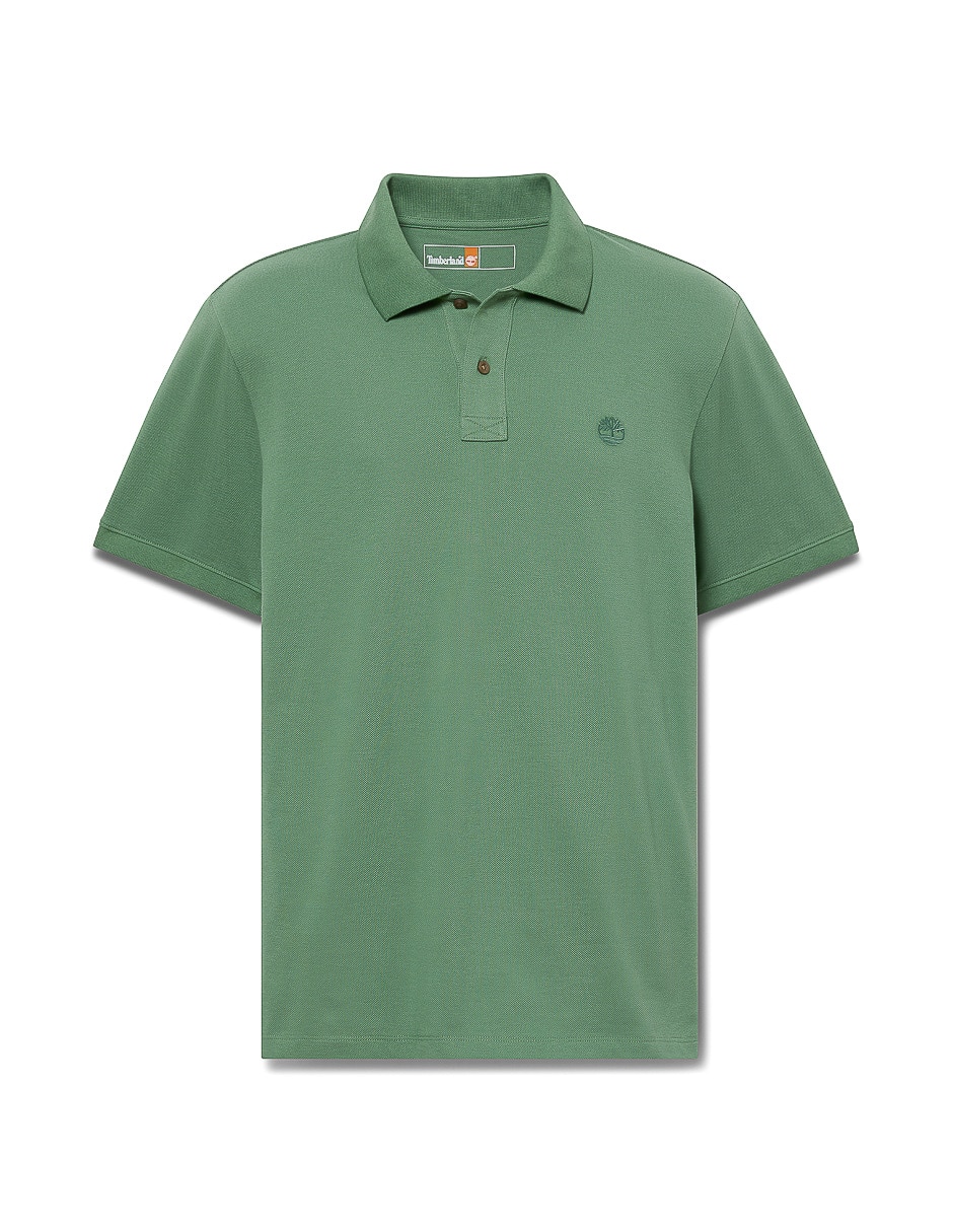 Playera Tee cuello con botón para hombre 4