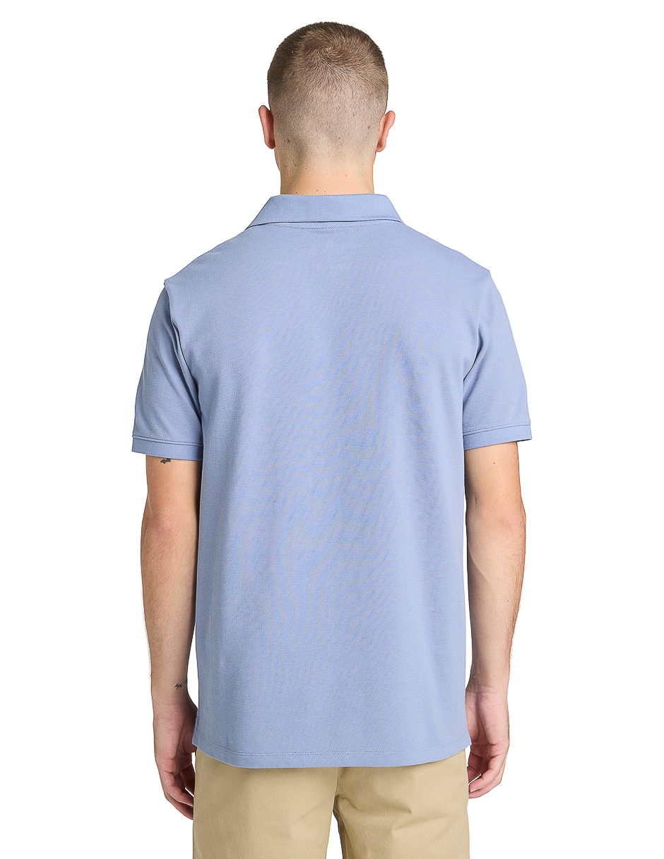 Playera Tee cuello con botón para hombre 2