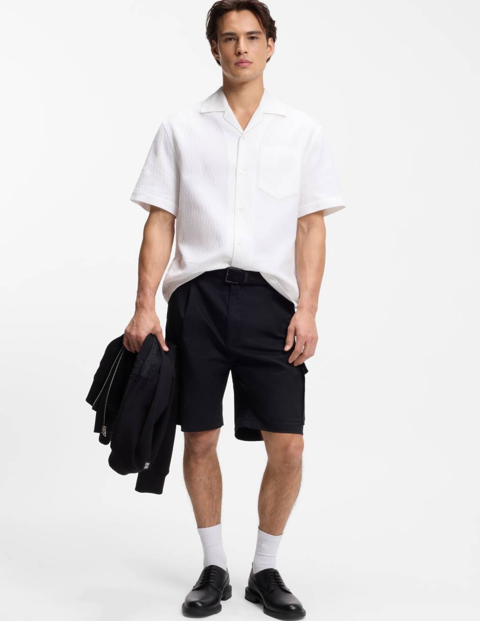 Camisa casual de algodón manga corta para hombre 3