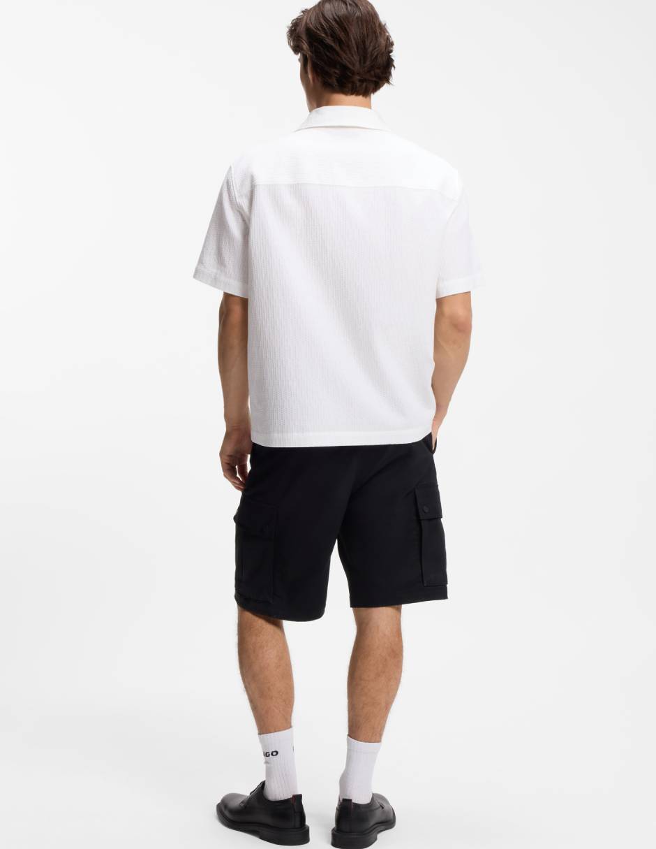 Camisa casual de algodón manga corta para hombre 6