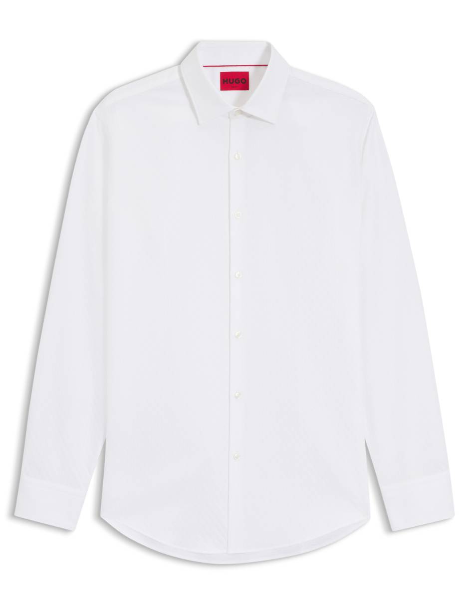 Camisa formal de algodón manga larga para hombre 7