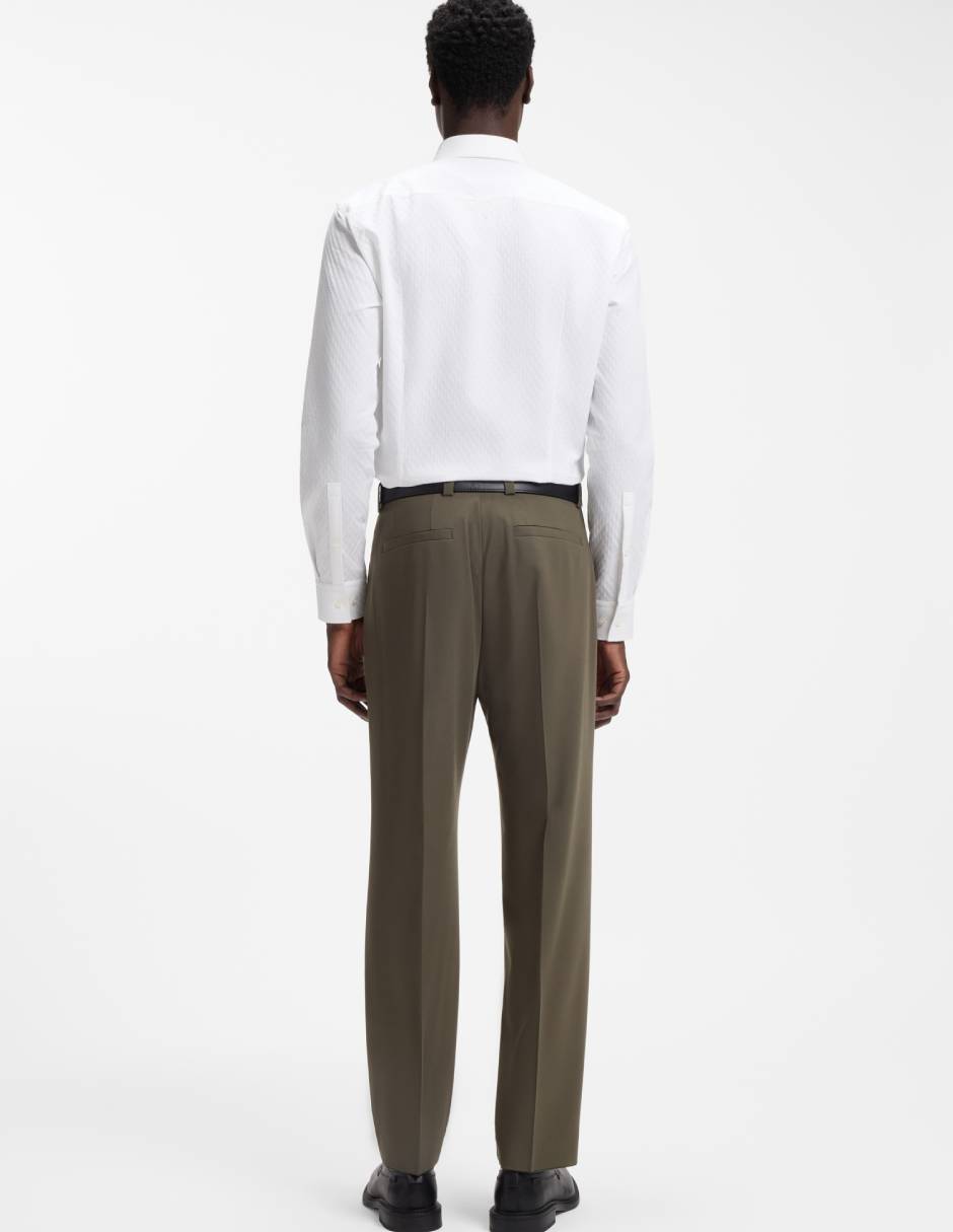 Camisa formal de algodón manga larga para hombre 11