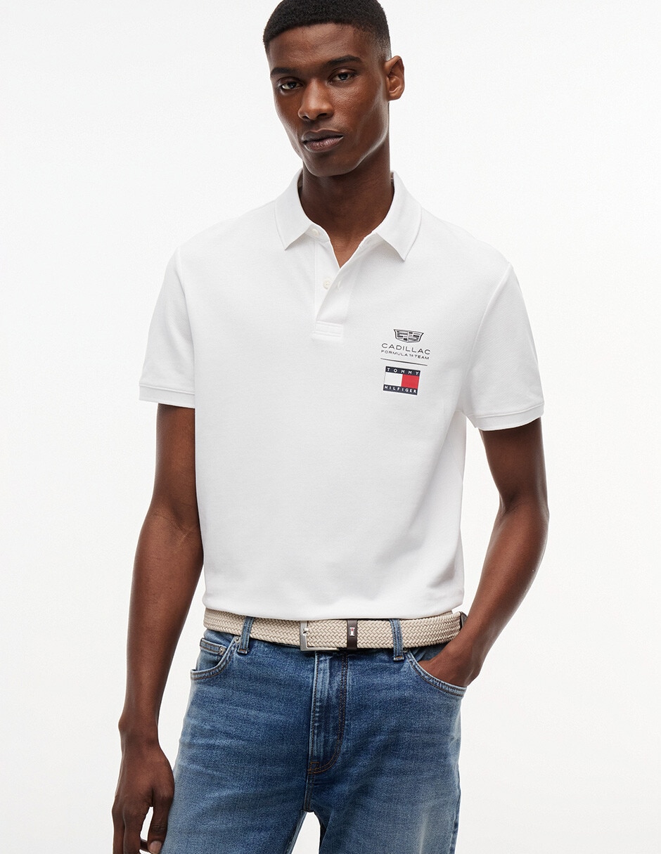 Playera tipo polo Cadillac F1 Co Branded para hombre