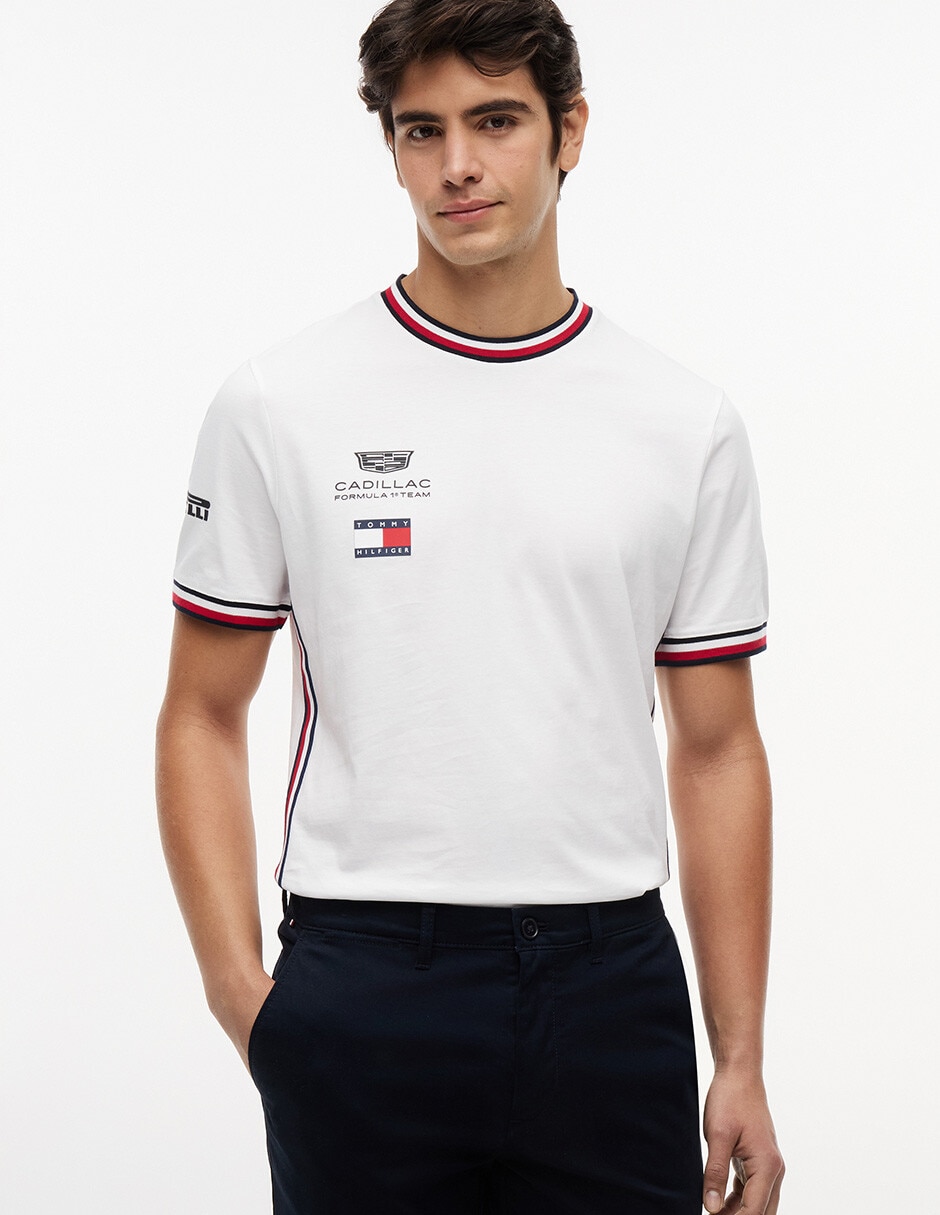 Playera Hilfiger Cadillac F1 Réplica cuello redondo para hombre