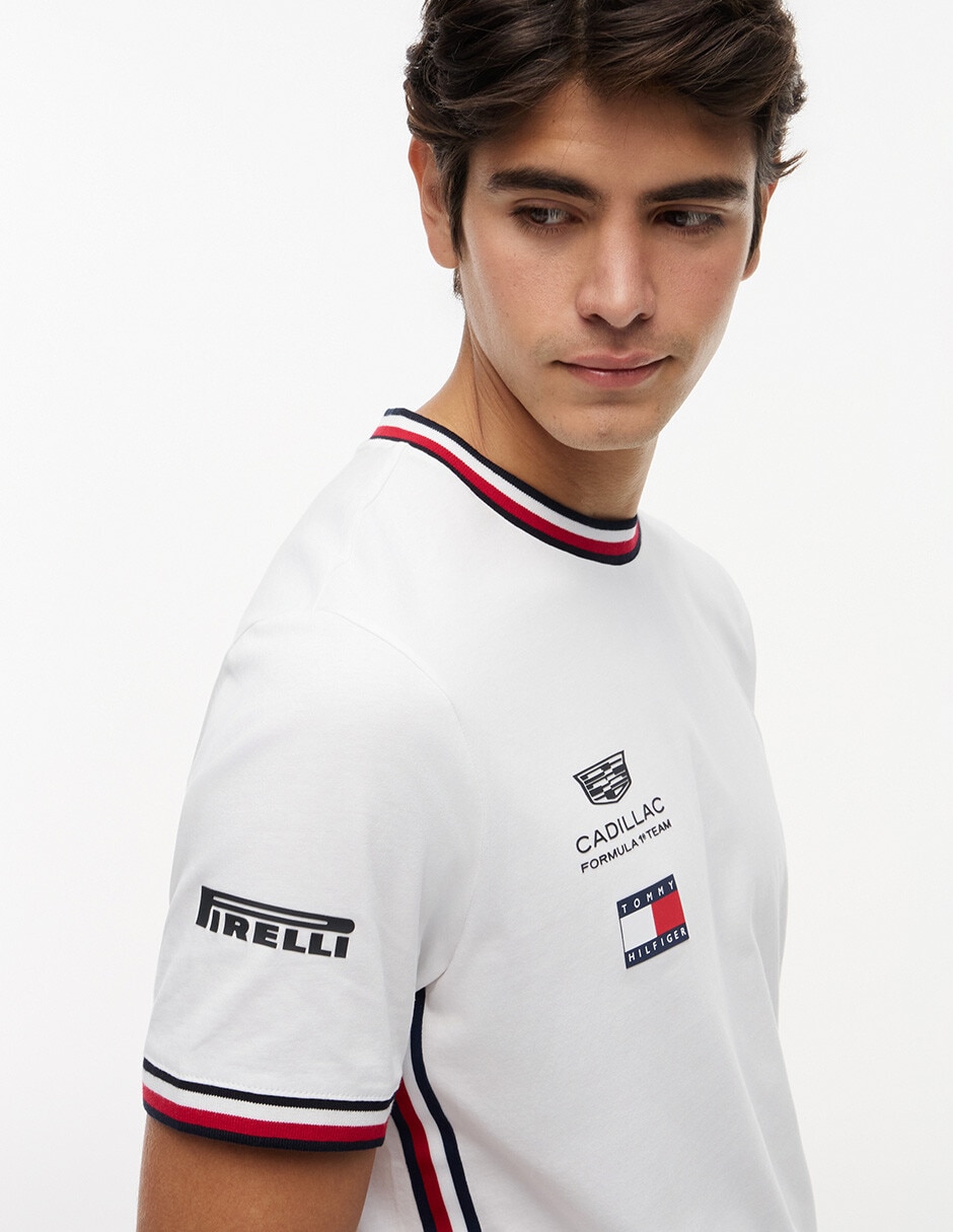 Playera Hilfiger Cadillac F1 Réplica cuello redondo para hombre 2