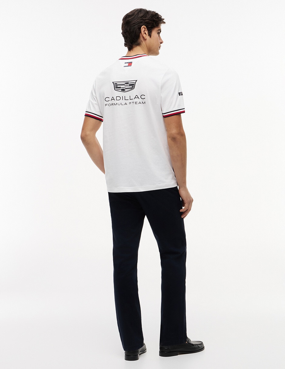 Playera Hilfiger Cadillac F1 Réplica cuello redondo para hombre 4