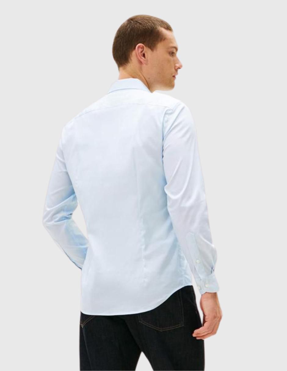 Camisa casual de algodón manga larga para hombre 4