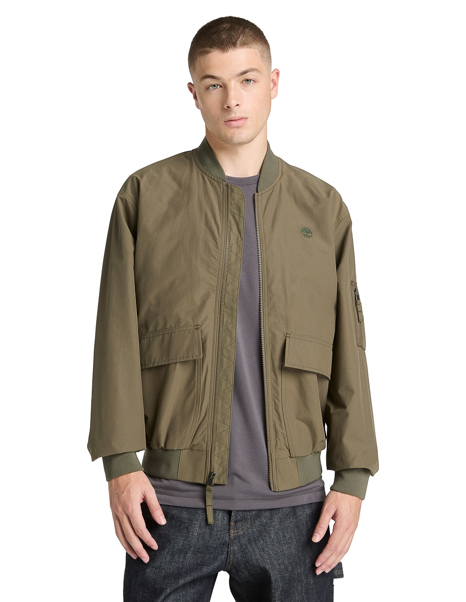 Chamarra bomber DWR Utility repelente al agua con bolsillos para hombre