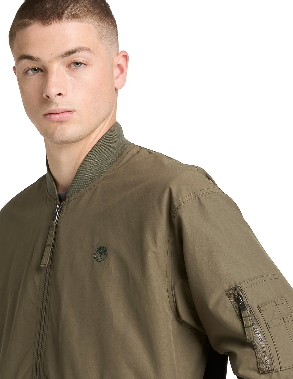 Chamarra bomber DWR Utility repelente al agua con bolsillos para hombre 4