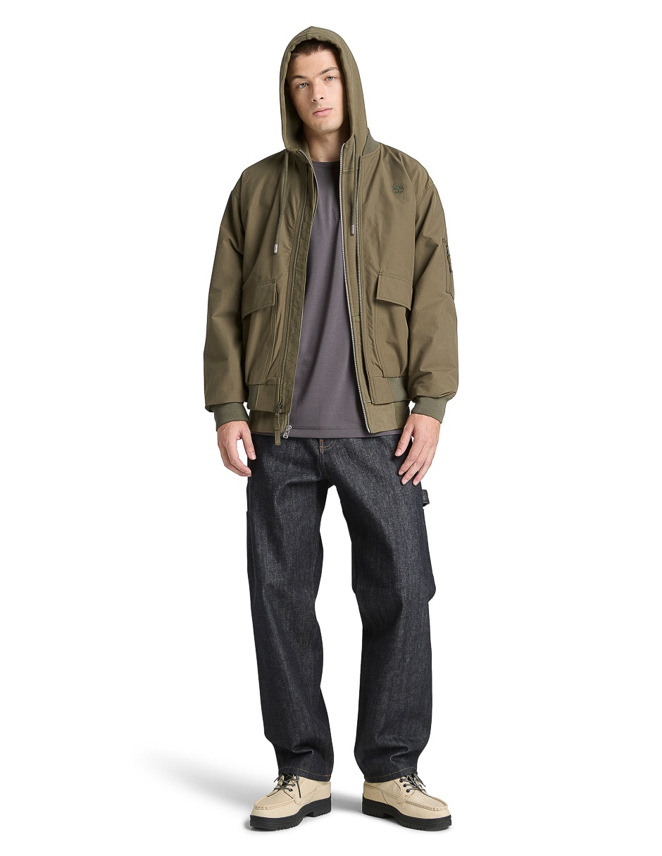 Chamarra bomber DWR Utility repelente al agua con bolsillos para hombre 5