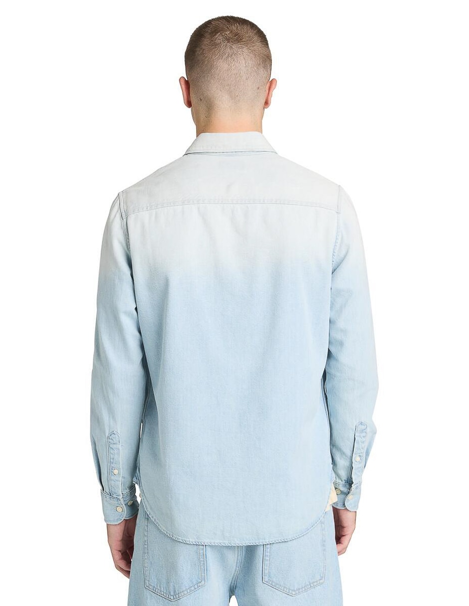 Camisa casual manga larga para hombre 4